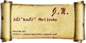 Jáksó Melinda névjegykártya