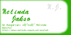 melinda jakso business card